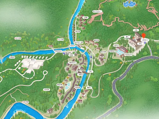 松江结合景区手绘地图智慧导览和720全景技术，可以让景区更加“动”起来，为游客提供更加身临其境的导览体验。